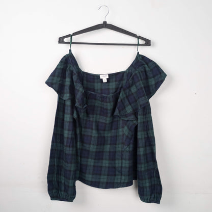 Plaid Ruffle Top