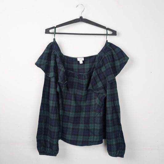 Plaid Ruffle Top