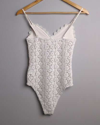 H&M Beige Lace Bodysuit