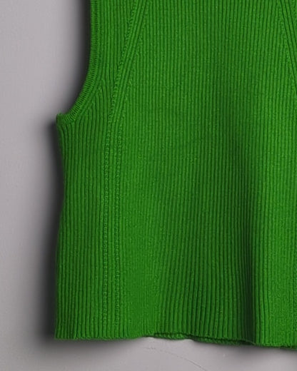 Mango Green Ribbed Tank