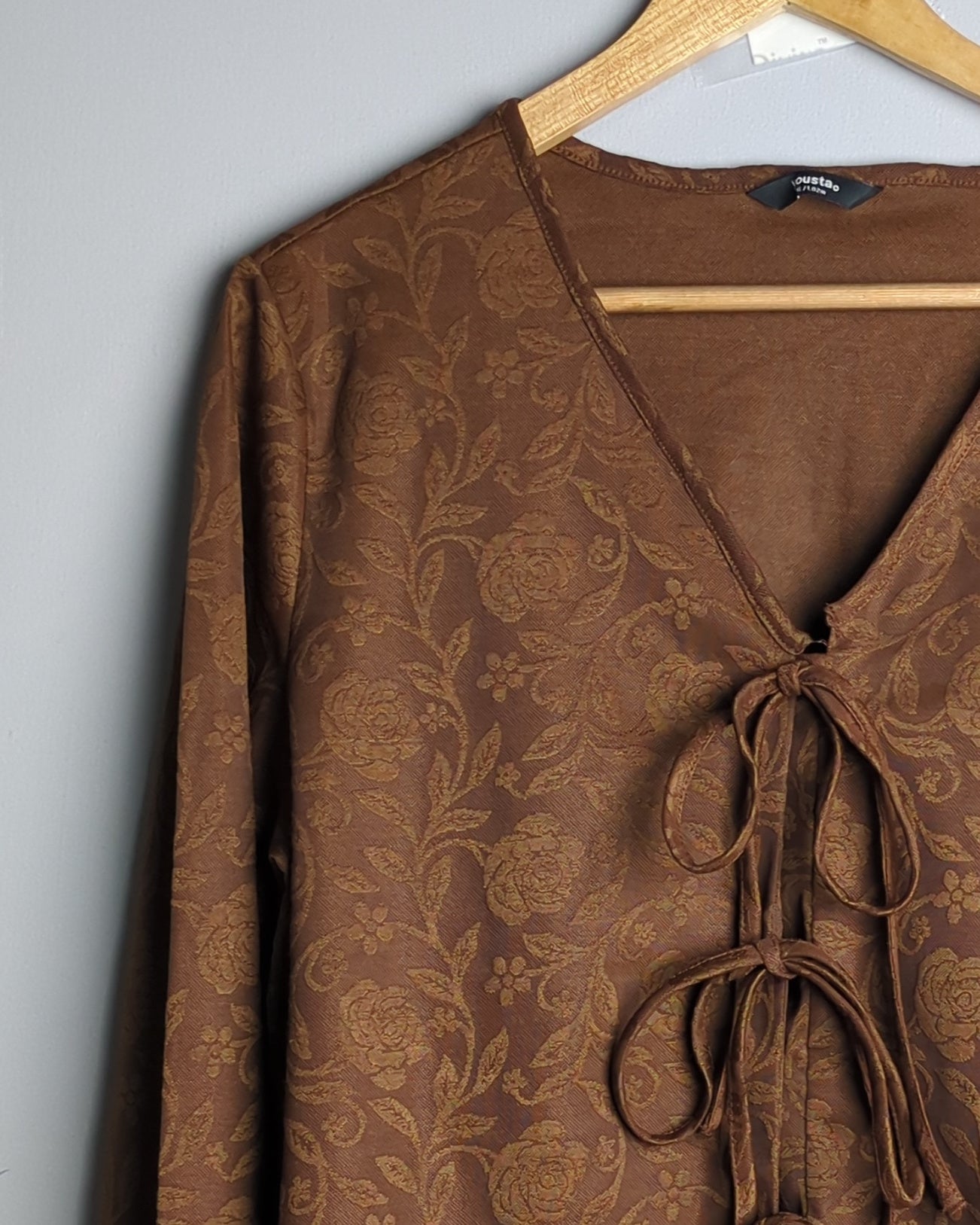 Yousta Brown Floral Cardigan