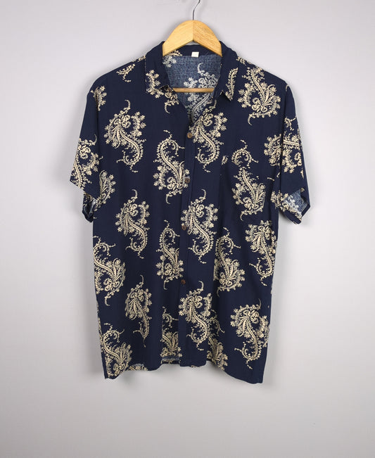 Navy Paisley