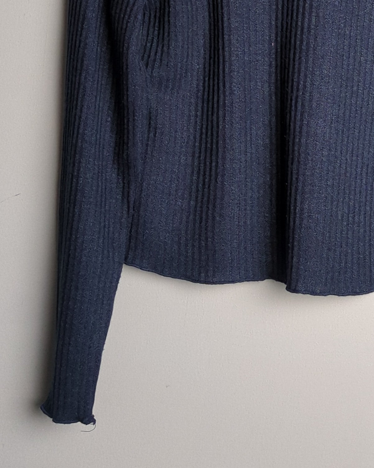 M&S Blue Ribbed Sweater