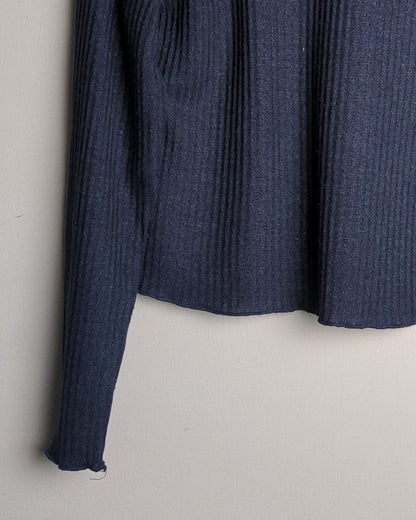 M&S Blue Ribbed Sweater