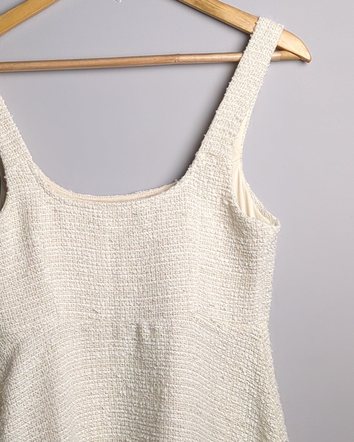 Zara Beige Tweed Dress