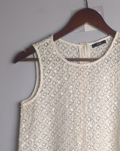Jacob Beige Lace Tank