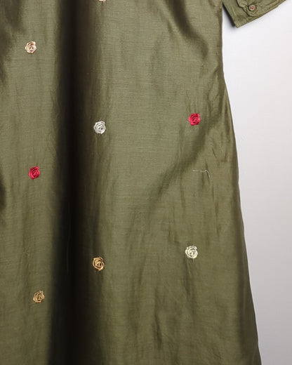 Nicobar Green Embroidered Kurta