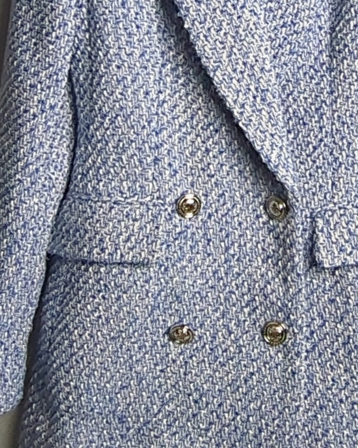 Zara Blue Tweed Blazer