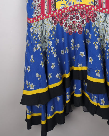 Alice + Olivia Blue Patterned Dress