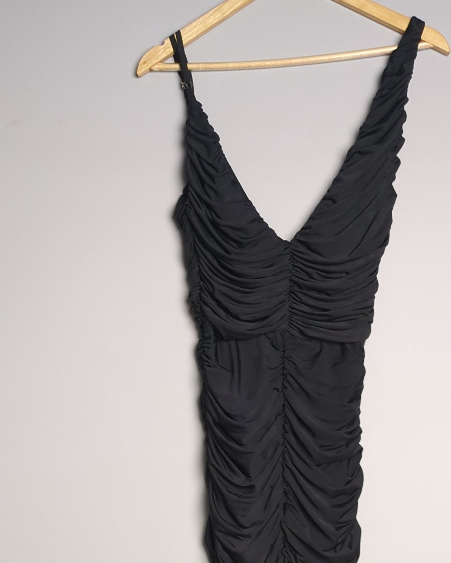 House Of CB Black Ruched Jumpsuit