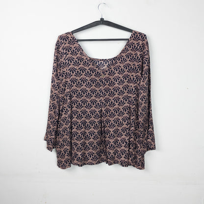 Floral Print Long Sleeve Blouse