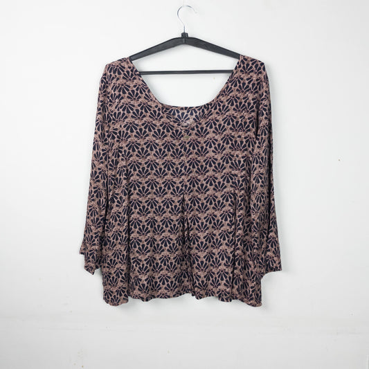 Floral Print Long Sleeve Blouse