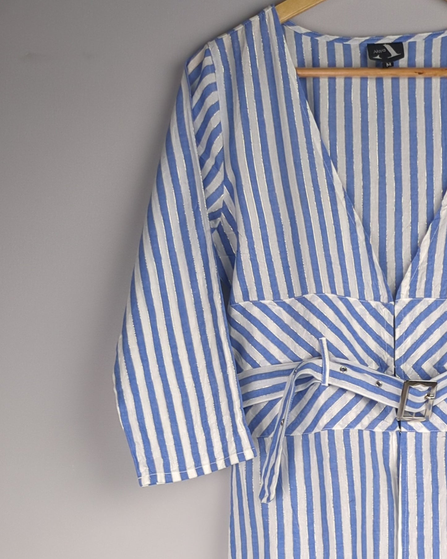 Alaya Blue Striped Jumpsuit