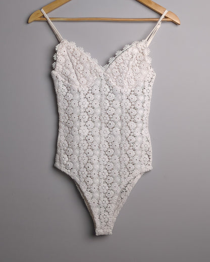 H&M Beige Lace Bodysuit