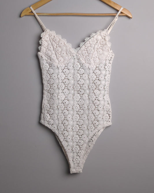 H&M Beige Lace Bodysuit