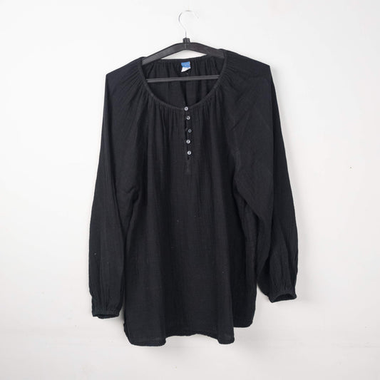 Black Buttoned Blouse