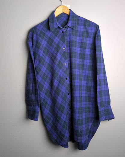 Zara Taller 561 Zin Blue Plaid Shirt