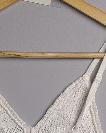 H&M Divided White Knit Bralette