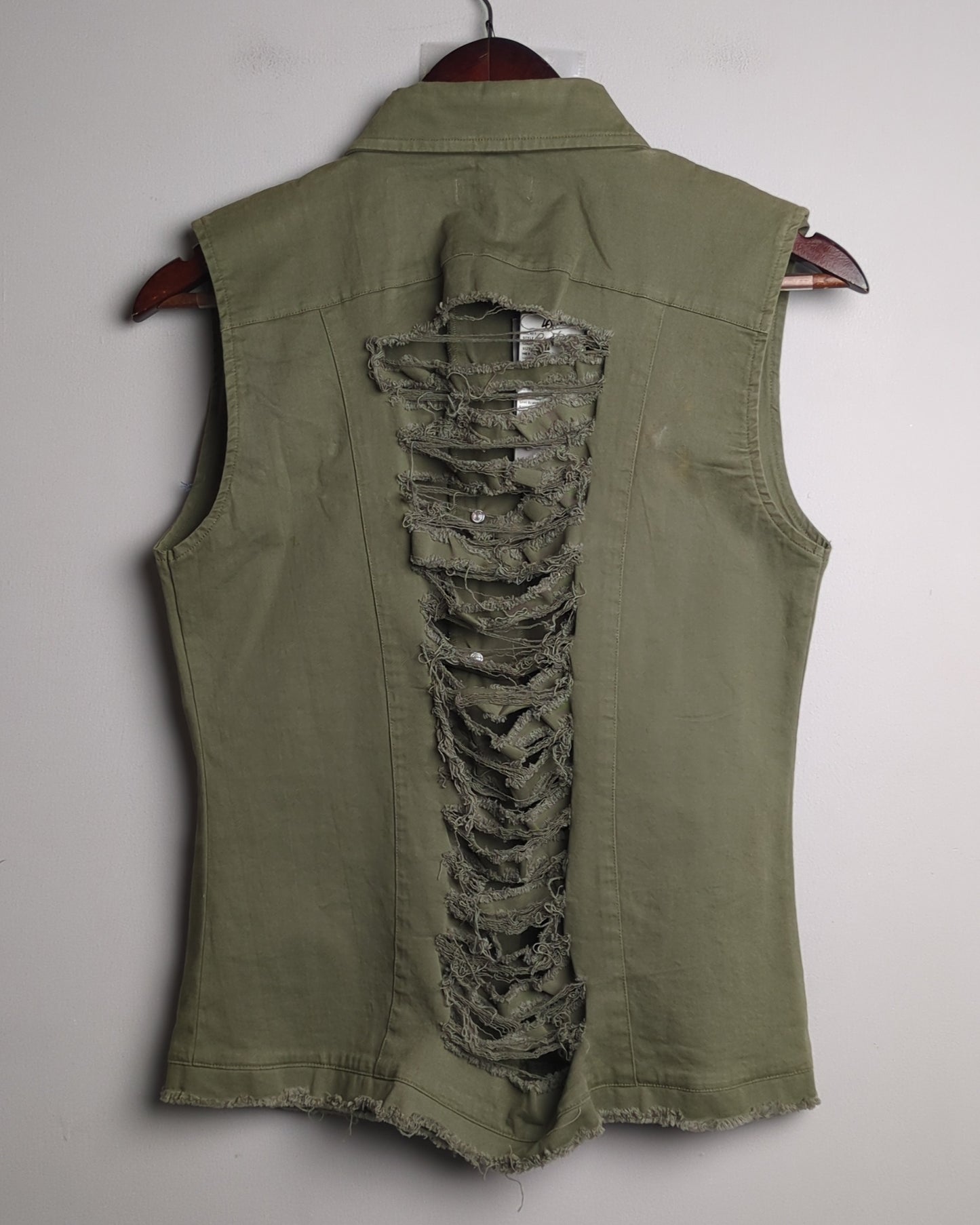 Green Denim Vest