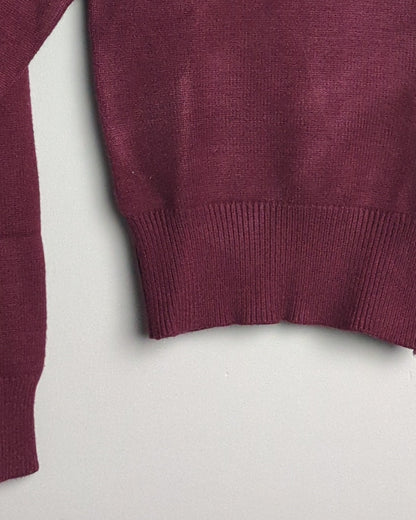 Zara Wine Mock Neck