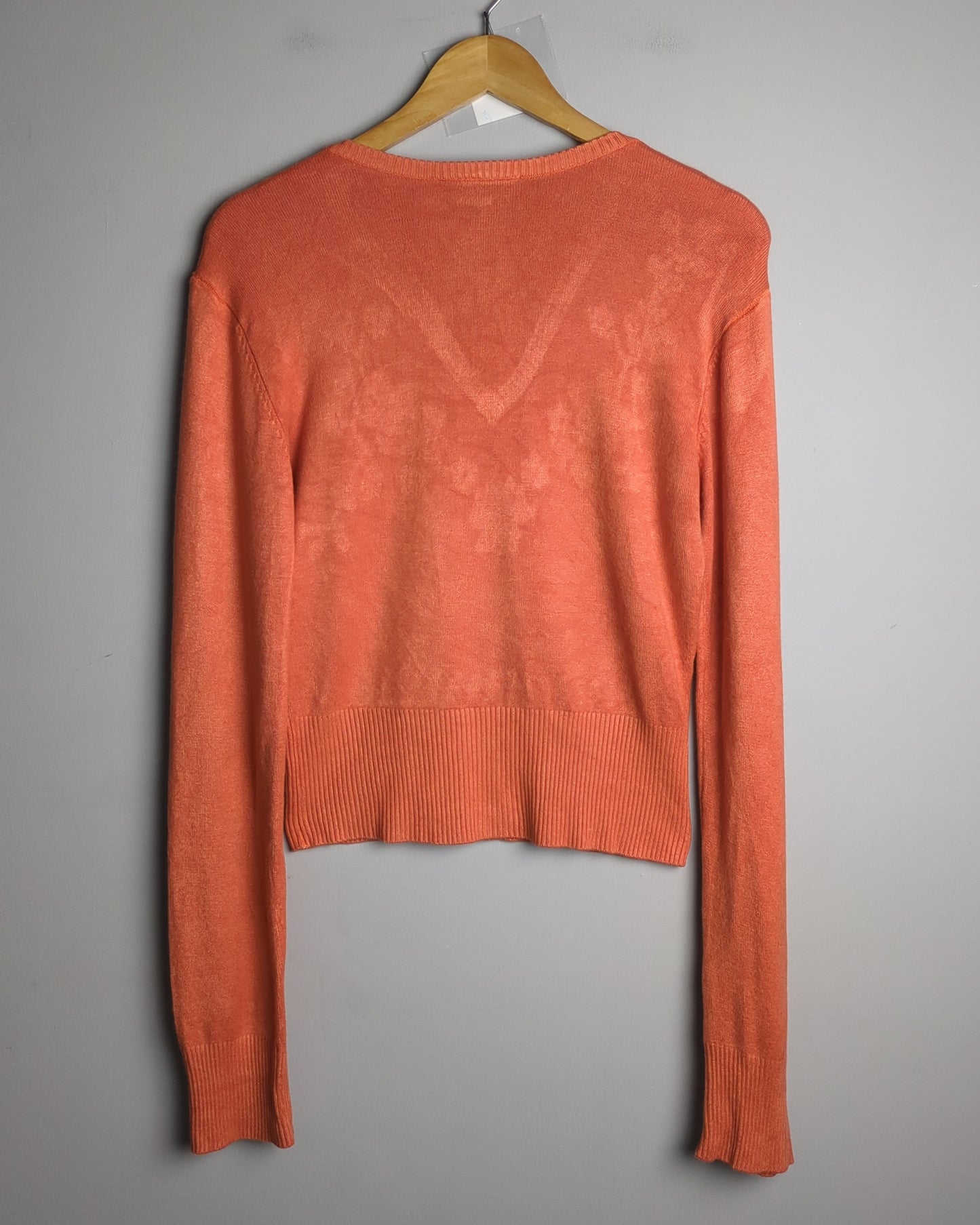 Persaman Petite Orange V-Neck Sweater