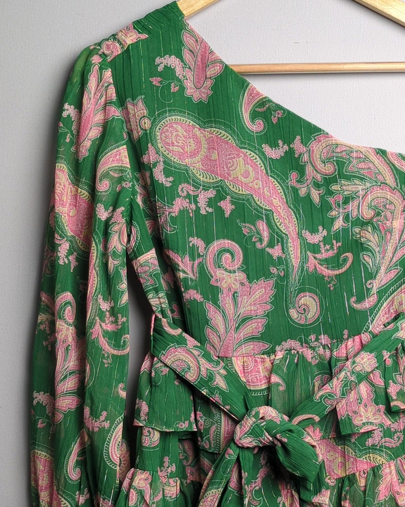 Twenty Dresses Green Paisley Dress
