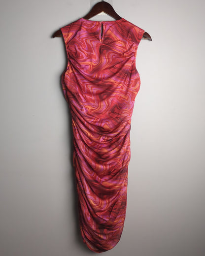 Ketch Red Ruched Dress