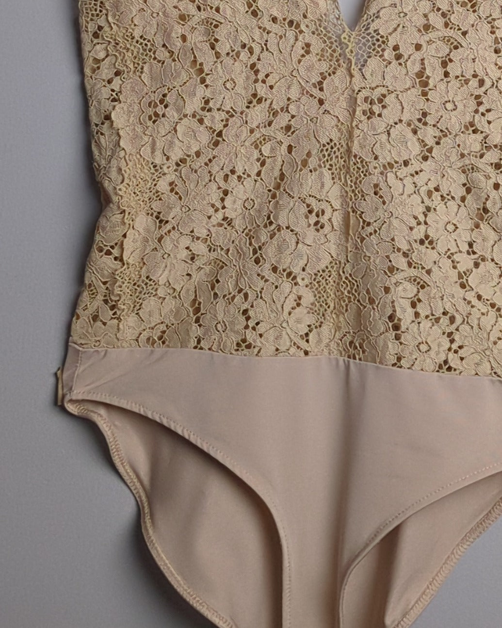 Zara Beige Lace Bodysuit