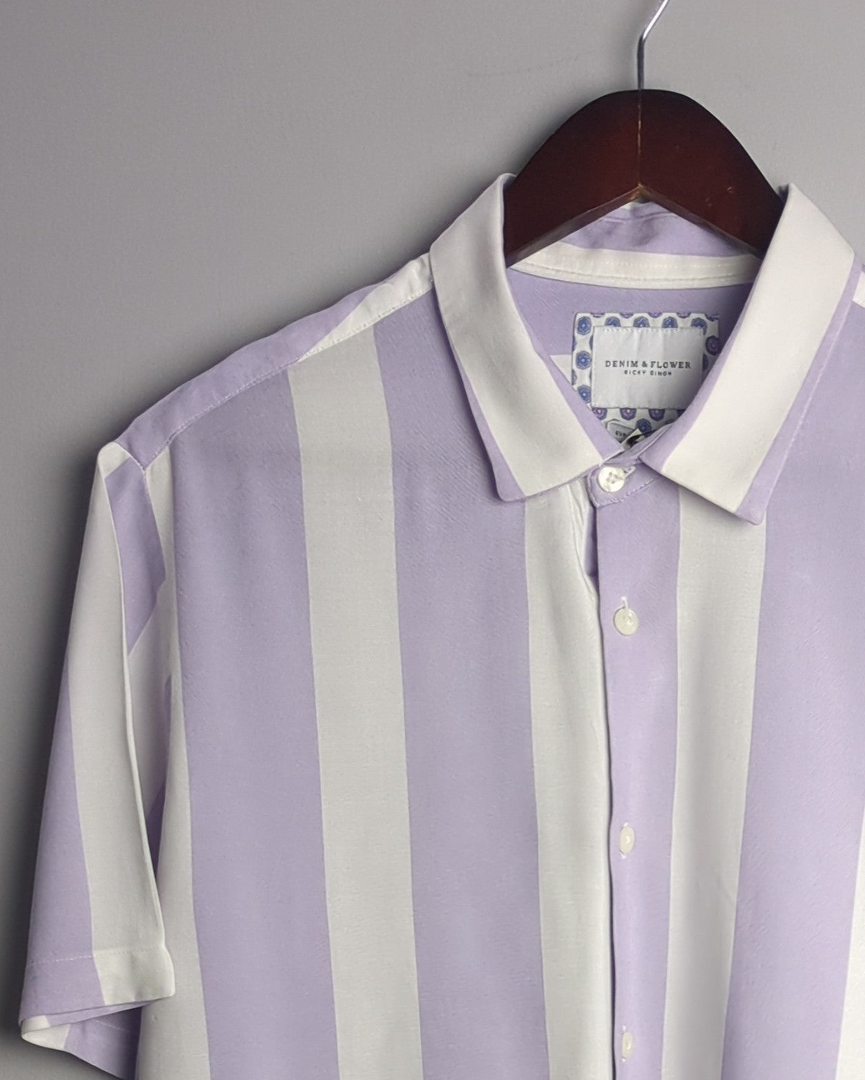 Denim & Flower Purple Button-Down Shirt