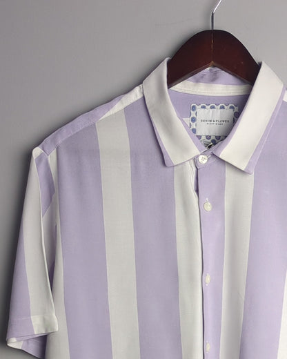 Denim & Flower Purple Button-Down Shirt