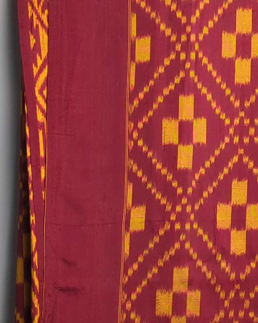 Wine Ikat Saaree