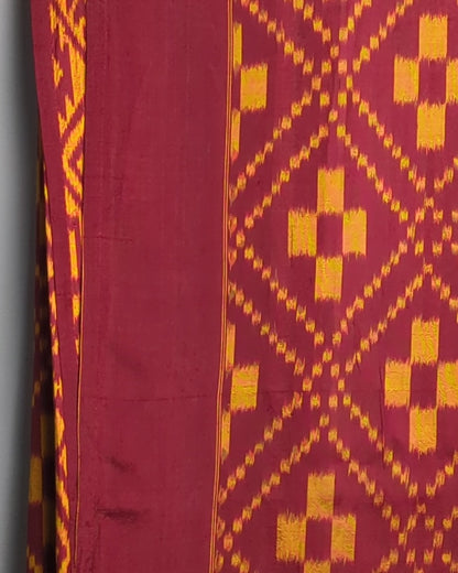 Wine Ikat Saaree