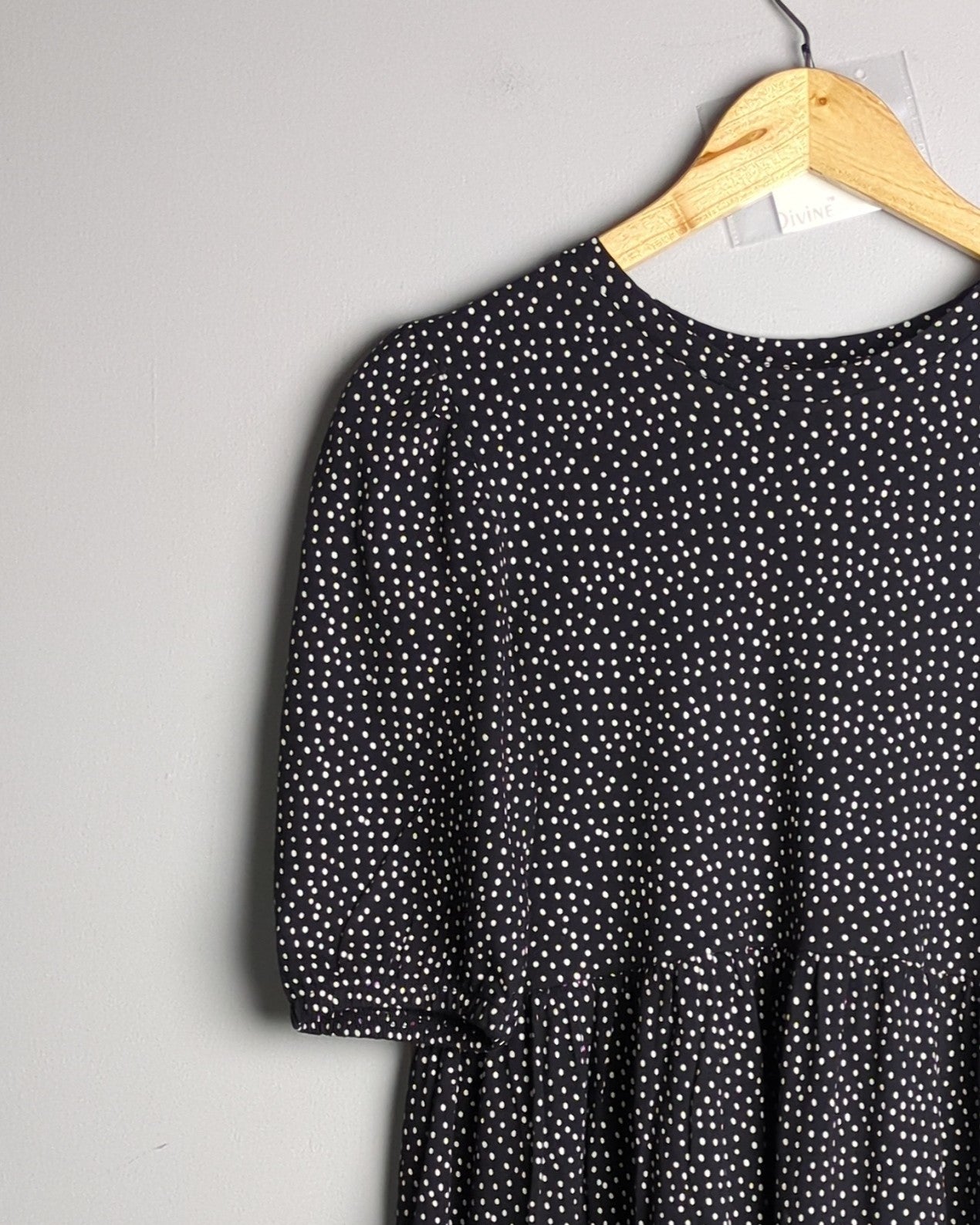 Zara Black Polka-Dot Dress