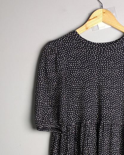 Zara Black Polka-Dot Dress