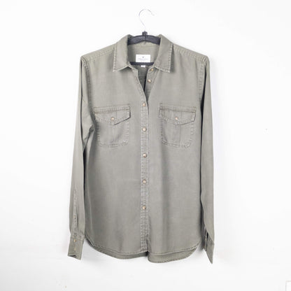 Solid Button-Up Shirt