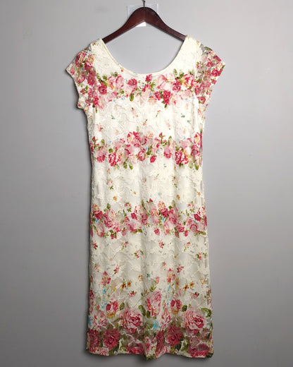 Denim Jeans & Casuals White Floral Dress