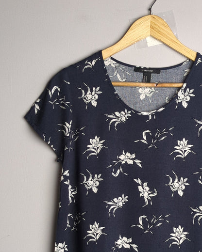 Forever 21 Blue Floral Dress