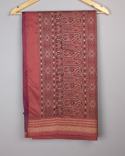 Wine Printed Saaree