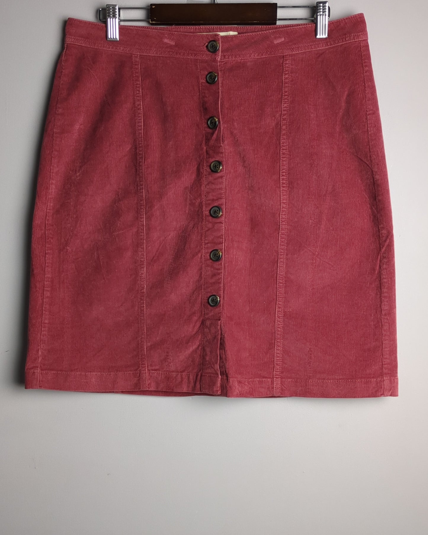 Denim Jeans And Casuals Wine Corduroy Skirt