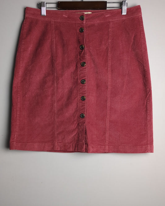 Denim Jeans And Casuals Wine Corduroy Skirt