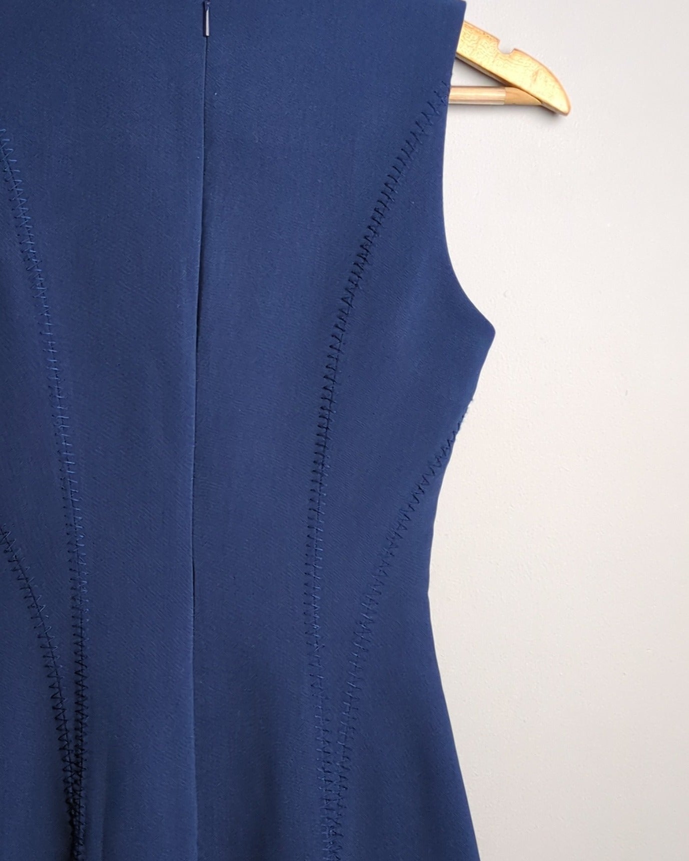 Mango Blue Sleeveless Sheath