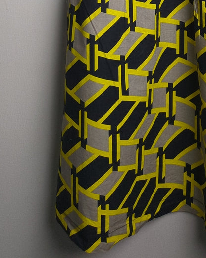 Beige Geometric Dress