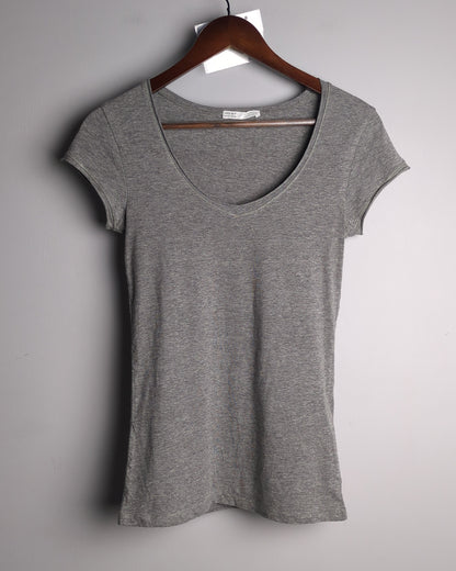 Zara Gray Scoop Neck