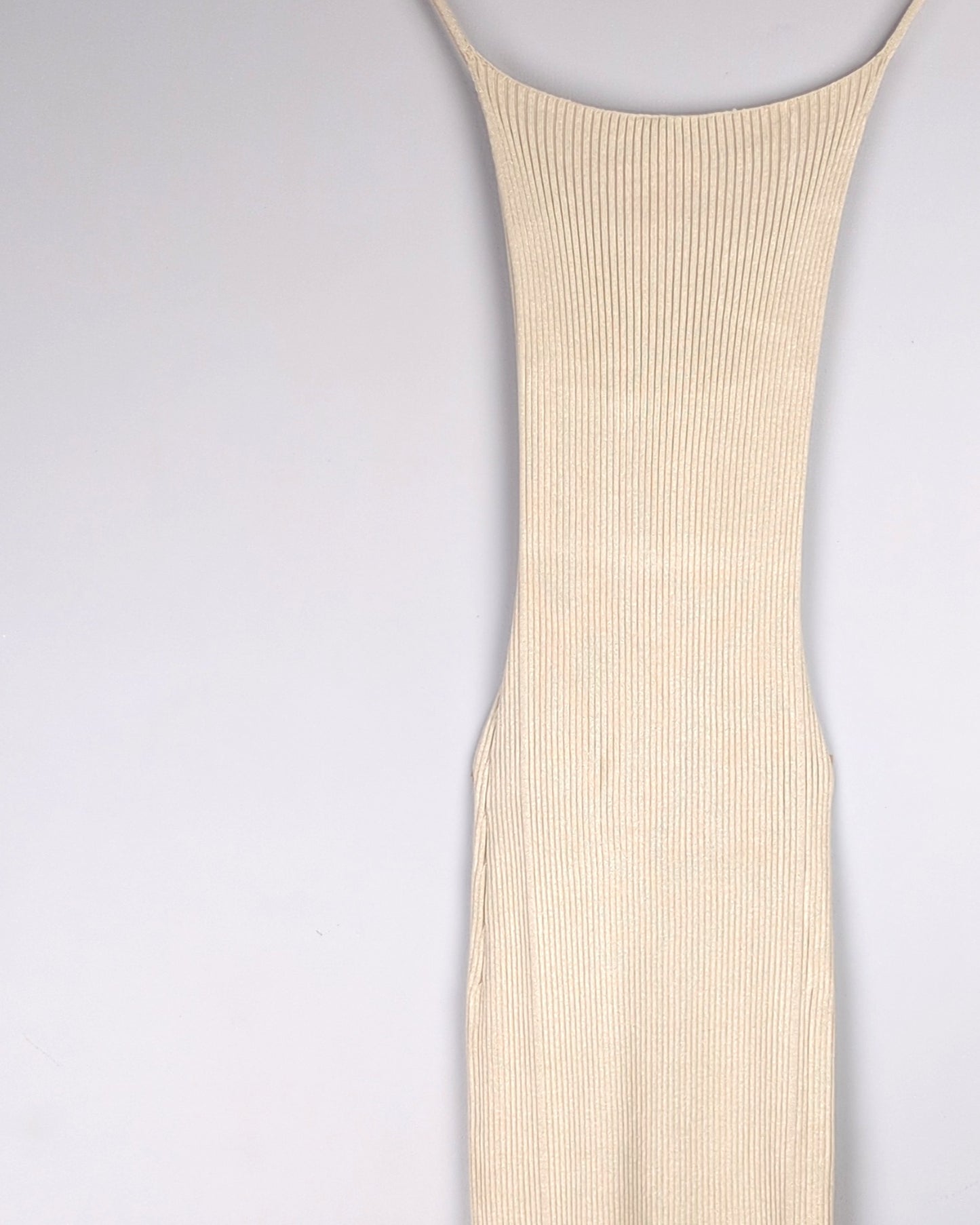 Zara Beige Ribbed Dress