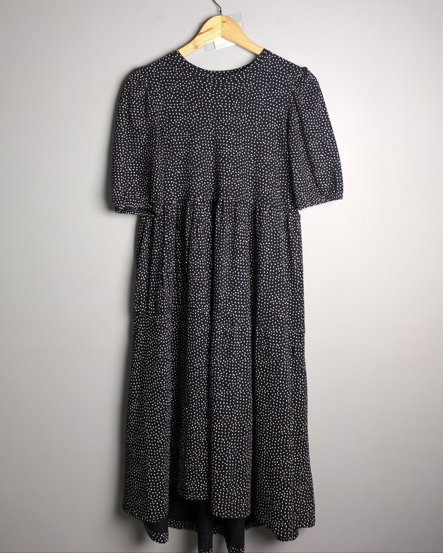 Zara Black Polka-Dot Dress