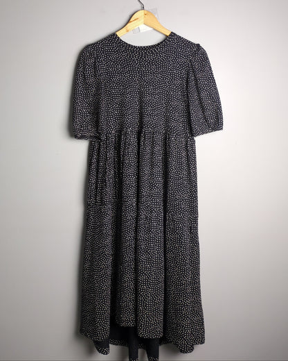 Zara Black Polka-Dot Dress