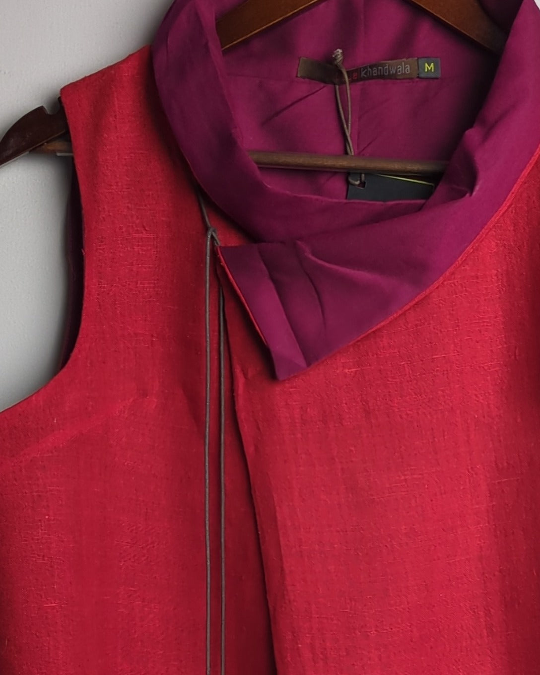Payal Khandwala Wine Sleeveless Vest