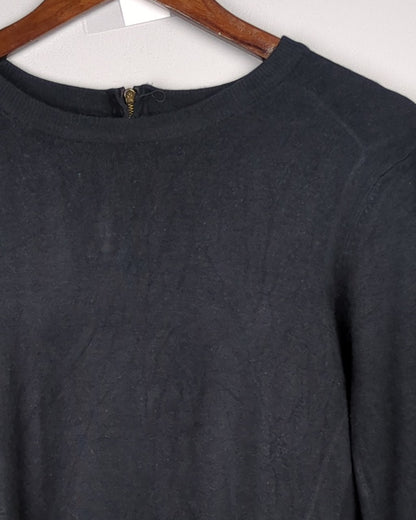 Black Back-Zip Sweater