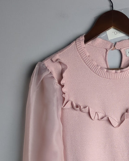 Cover Story Pink Ruffle Sweater