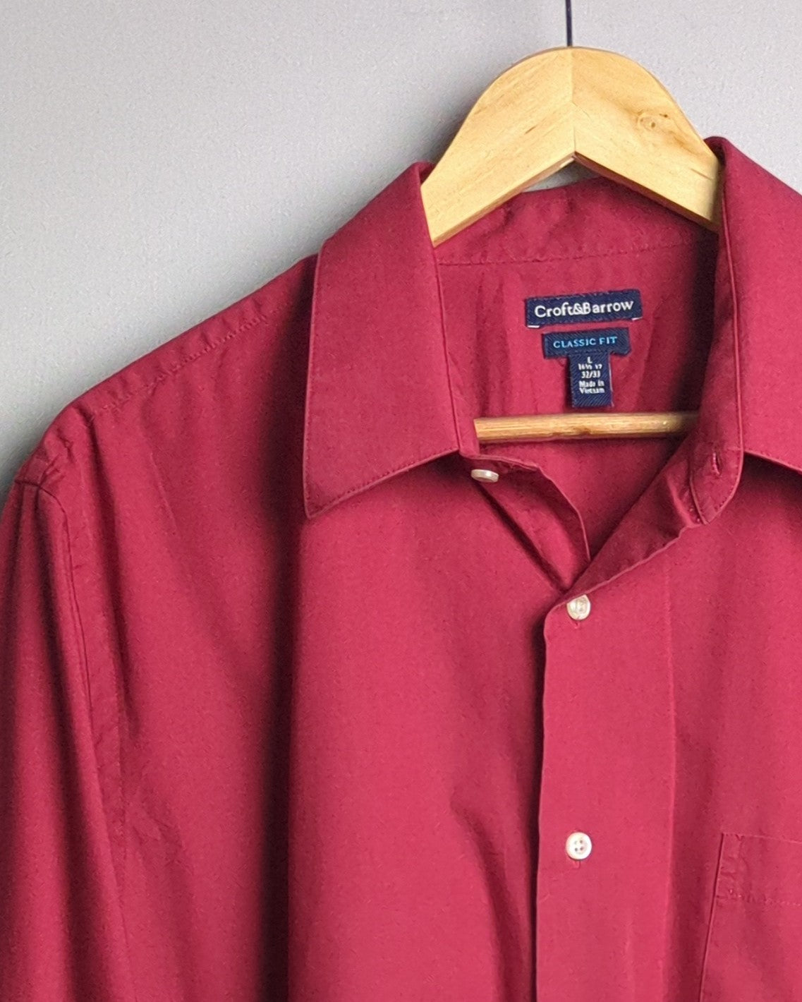 Croft And Barrow Wine Dress Shirt